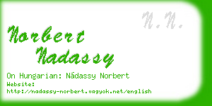norbert nadassy business card